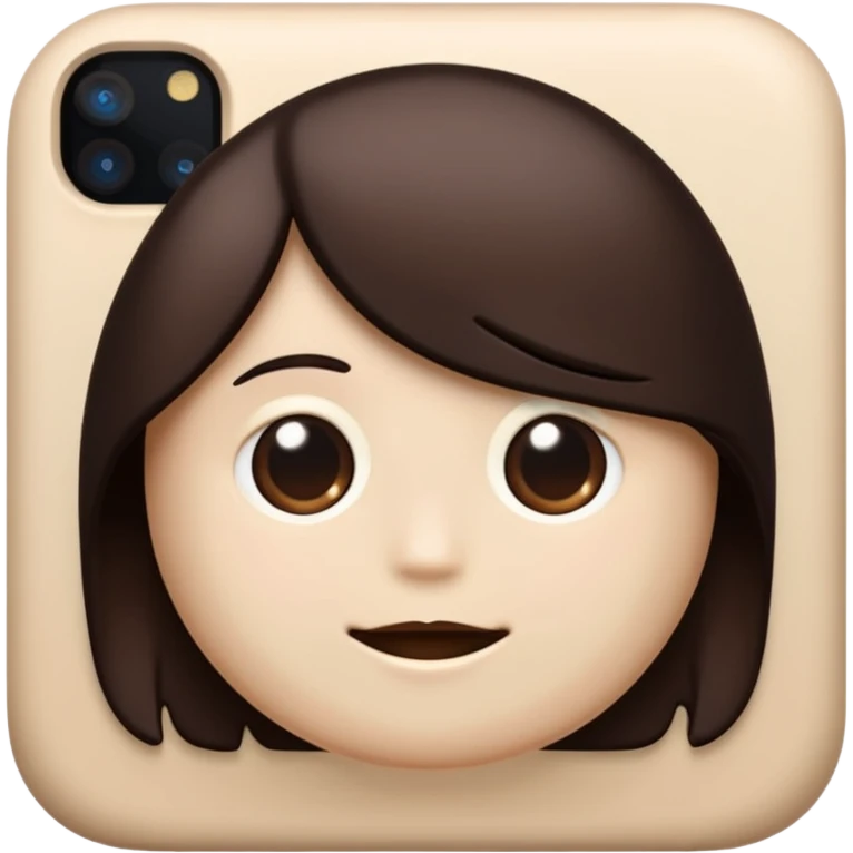 iphone 15 pro creamy and dark brown emoji