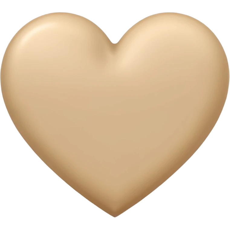 Beige heart emoji