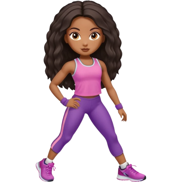 Black gym girl cute bratz doll emoji