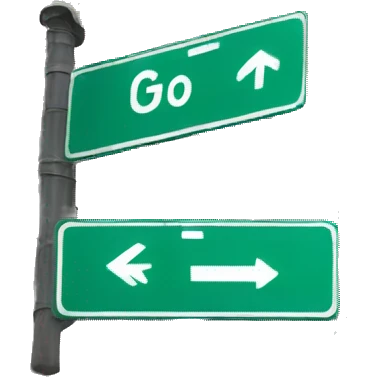 go street sign emoji