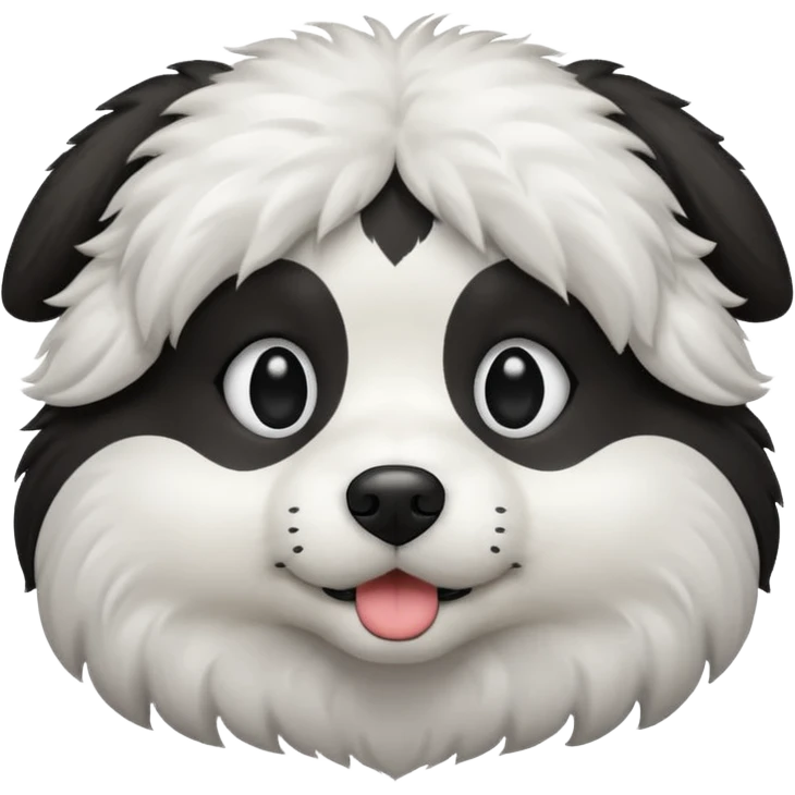 A dog that’s black and white  emoji