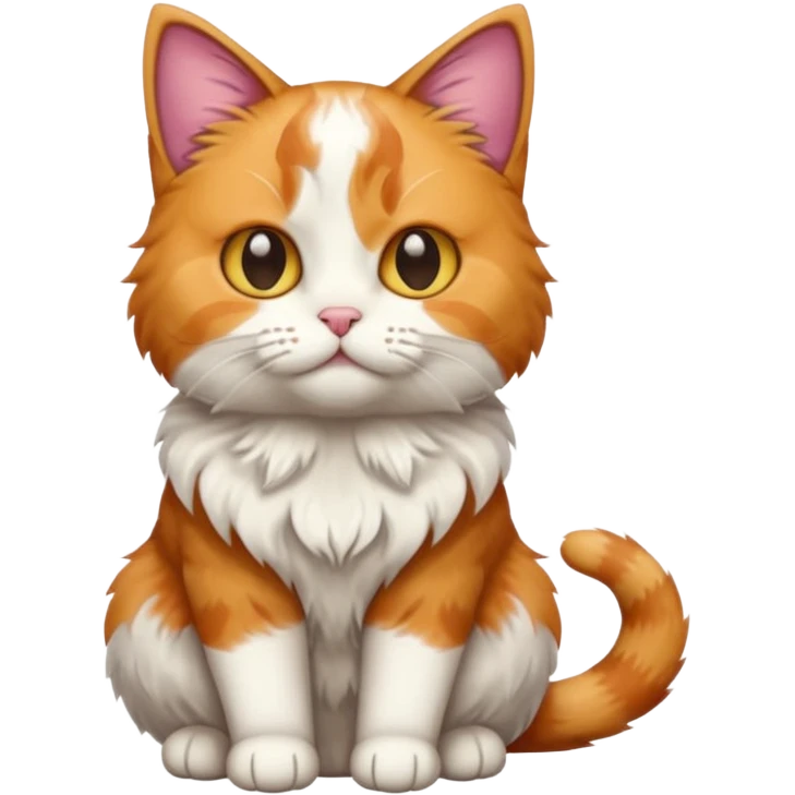 a full body normal cat emoji but calico emoji