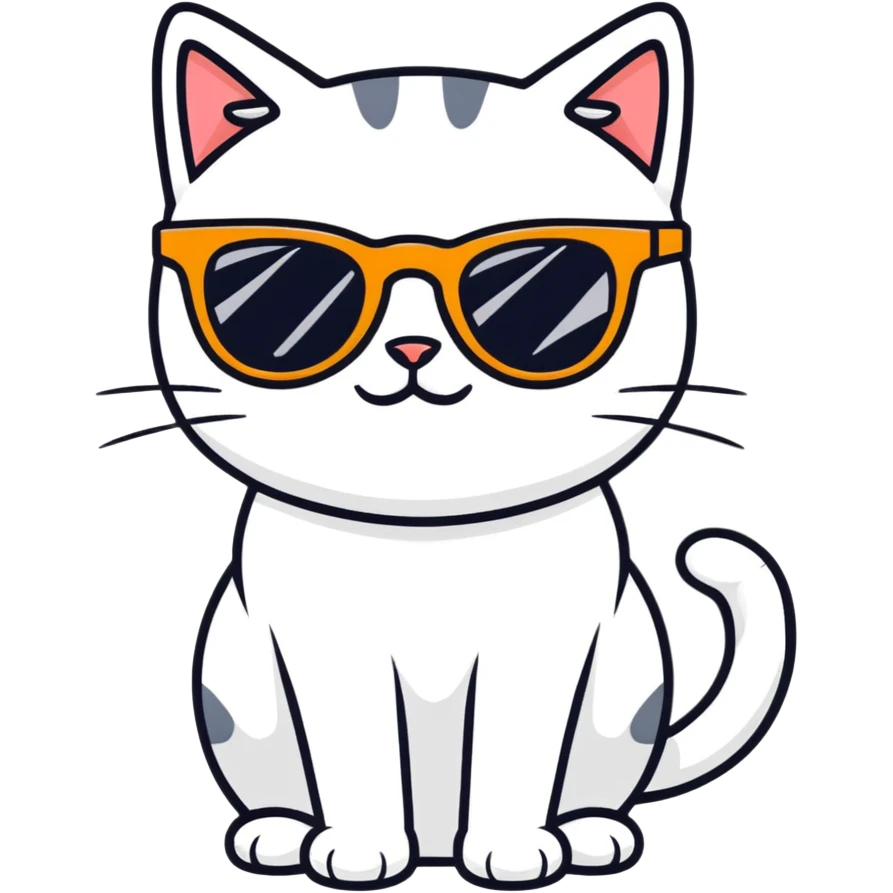 Cat with sunglasses emoji