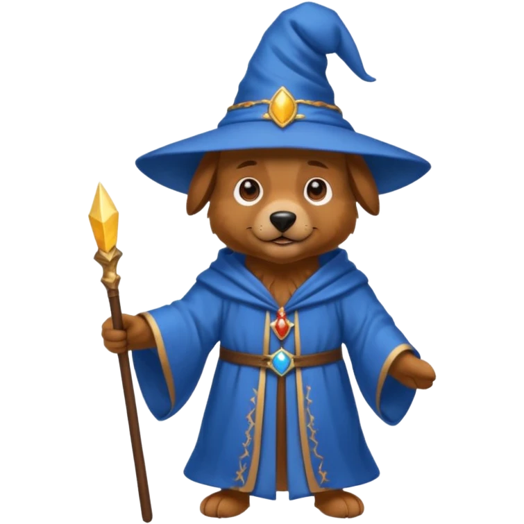 Dog wizard emoji