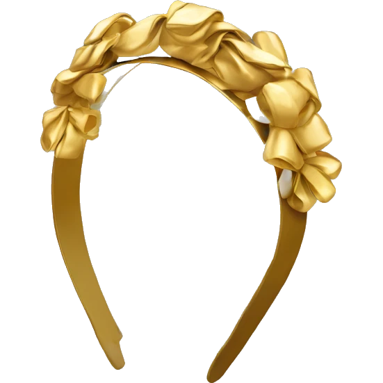 A gold headband with 2025 attached to the top of the headband no person emoji