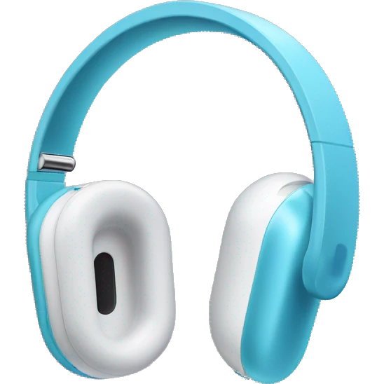 Blue AirPods Max emoji