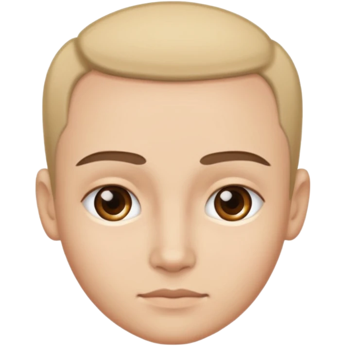 emoji of a human forehead only, showing the area between eyebrows and hairline, simple cartoon style emoji