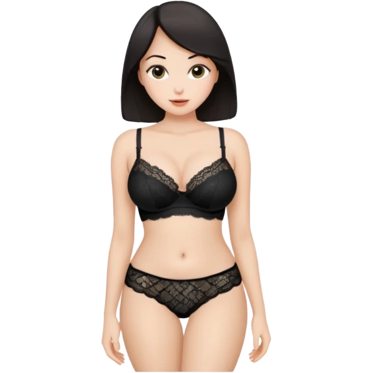 Sexy slim fully nude girl big boobs with black panty emoji