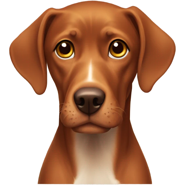 Viszla with a bump on its head emoji