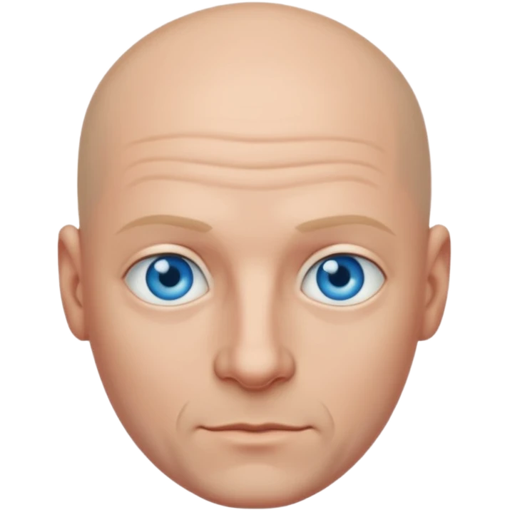 roux chauve yeux bleu  emoji