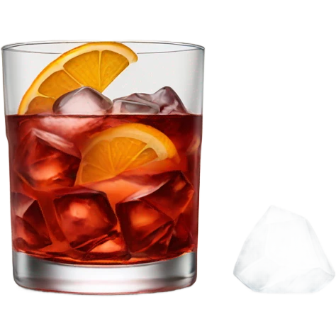 Negroni on the rocks  emoji