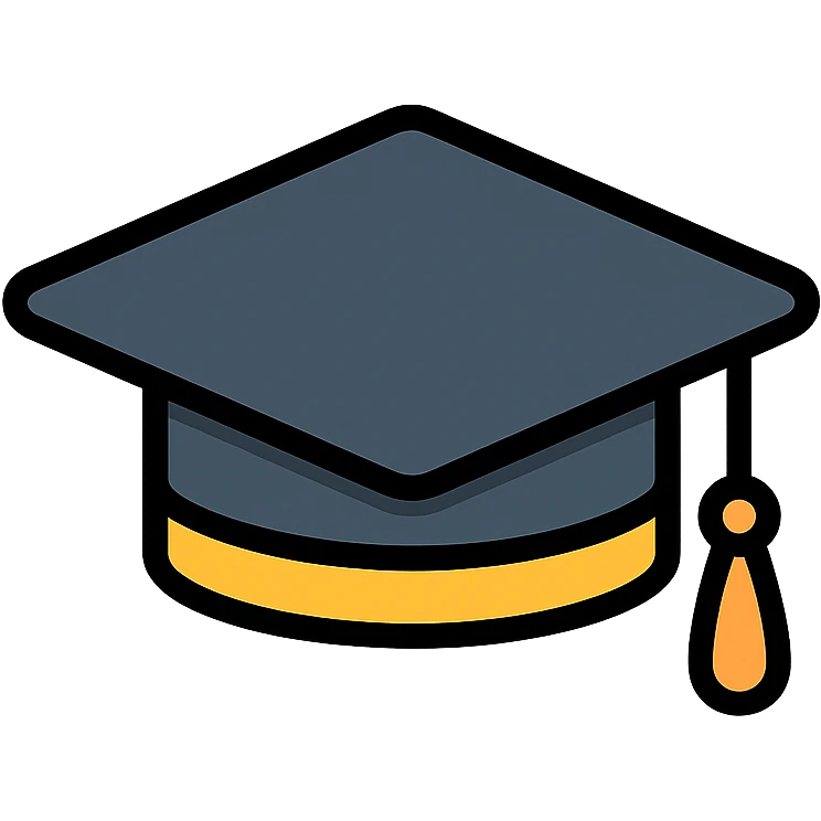 black graduate hat emoji