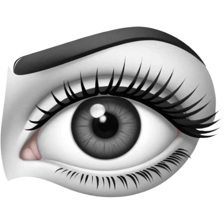 I want a version of the "single eye" generic unicode emoji but the eye is shut, eye lids down over the eye... not human face... like its just the eye ball, well you can see a bit of the eye lashes as well... I just want a version of this emoji where the eye is closed emoji