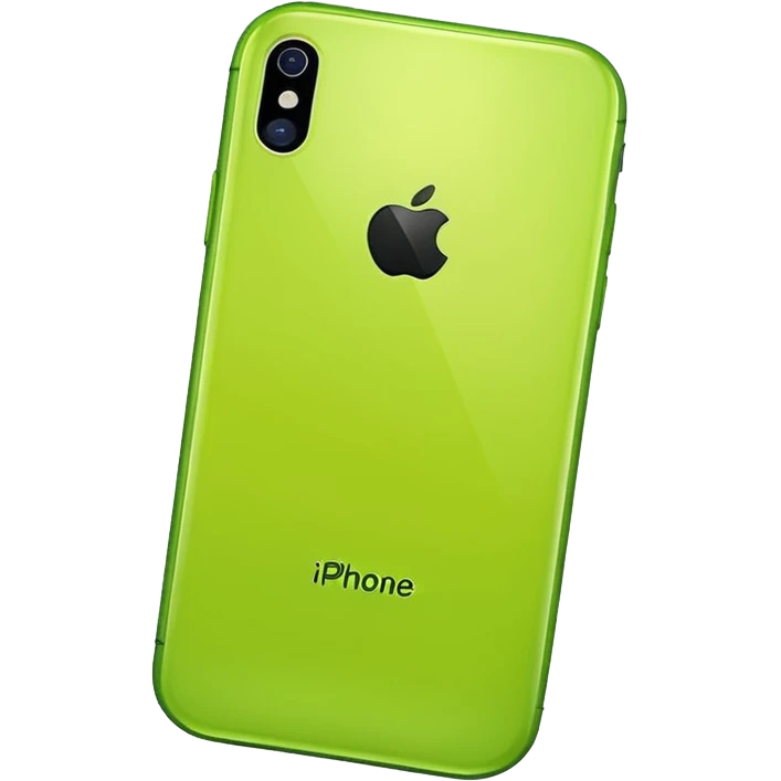 Lime-green iphone  emoji