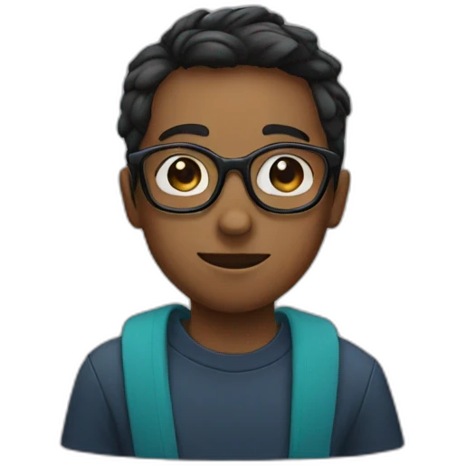 boy with specs and mask  emoji