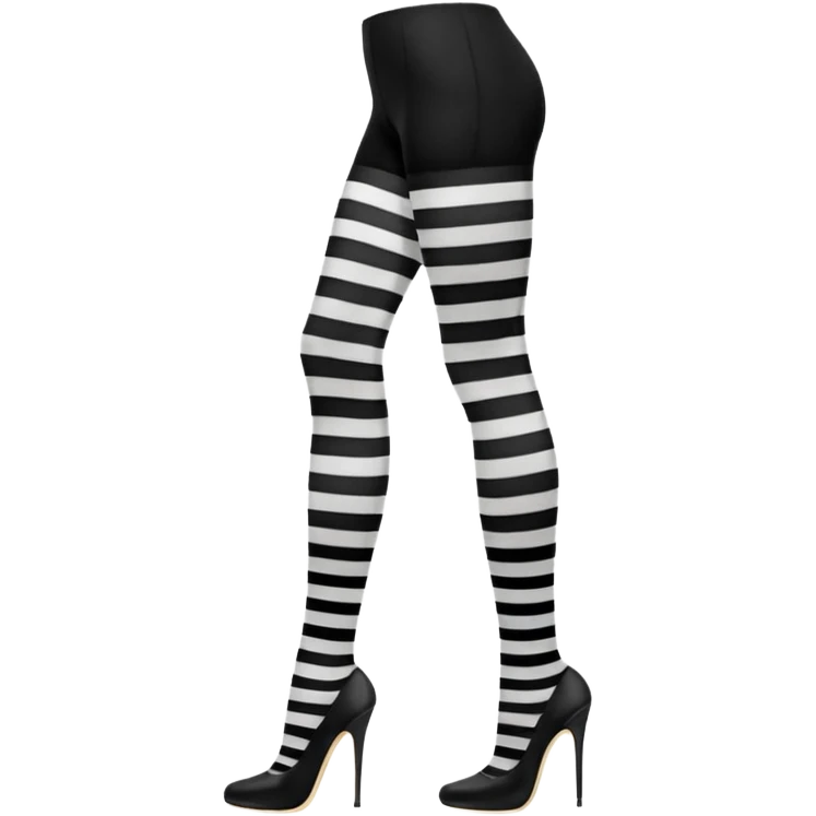 black and white striped tights emoji