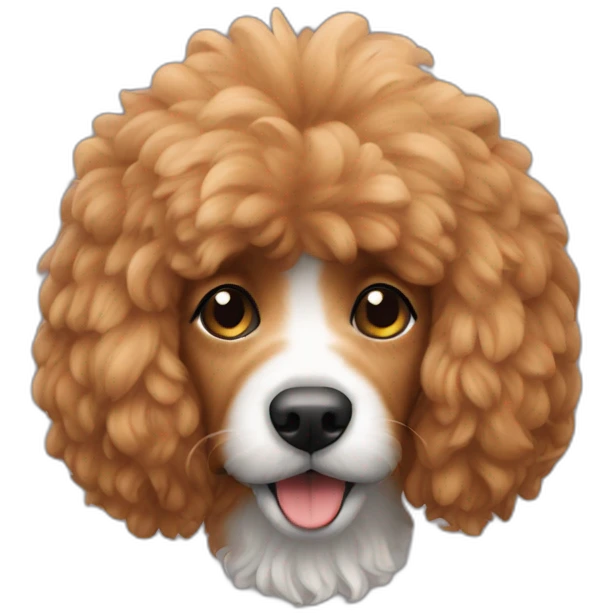 Caniche nain de couleur roux emoji