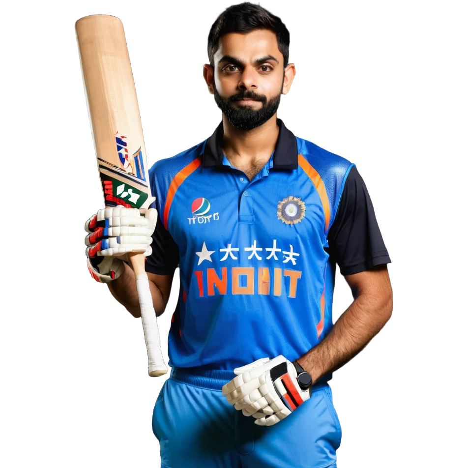 Virat Kohli, famous Indian cricket player emoji