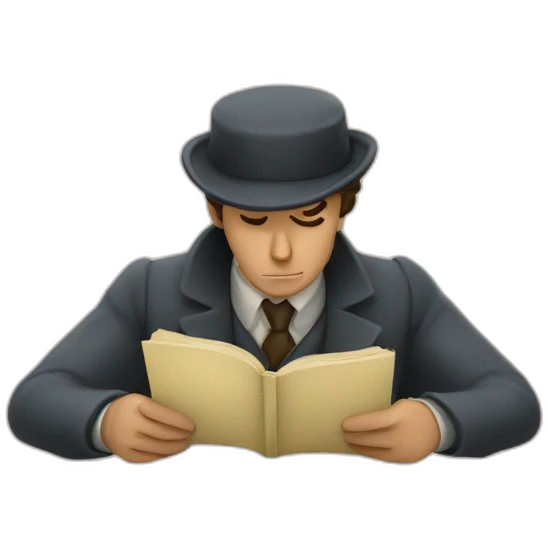 sherlock holmes reading emoji