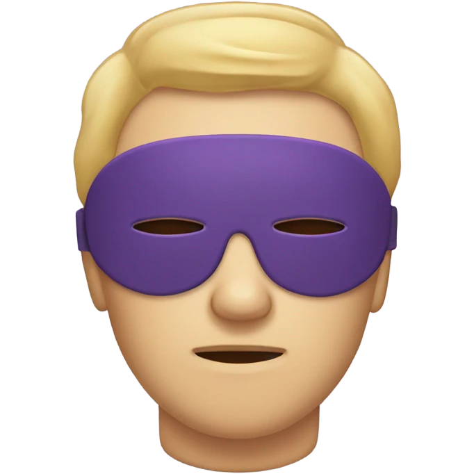 A purple sleeping mask with zzz 💤 emoji emoji