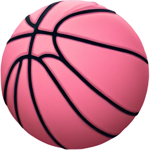 pink basketball emoji