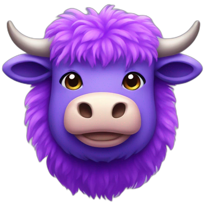 fluffy purple ox emoji