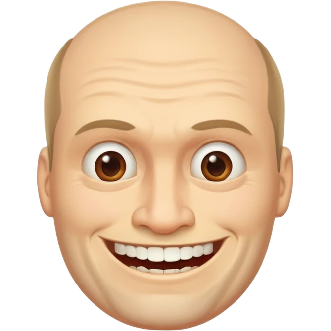 big  square-faced russian man thick jawed smiling emoji