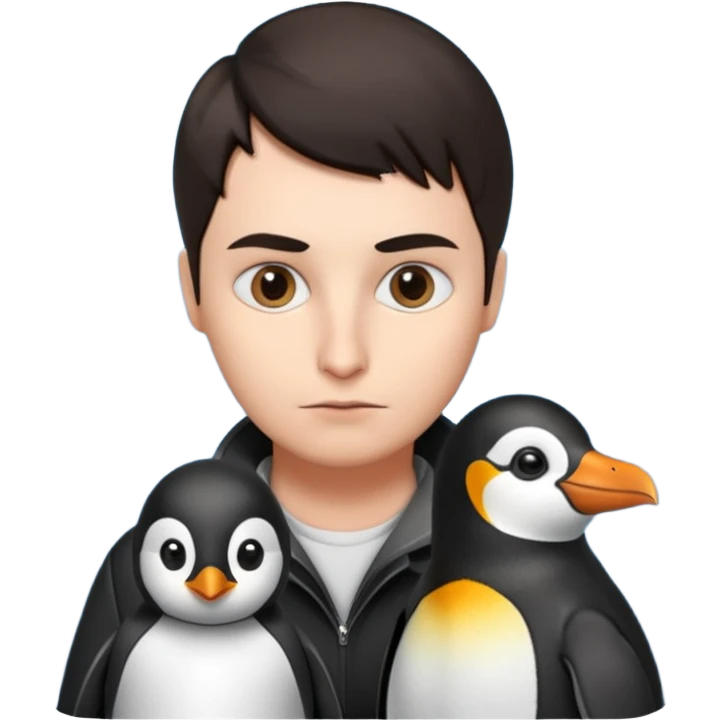 linux developer with penguin, no text emoji