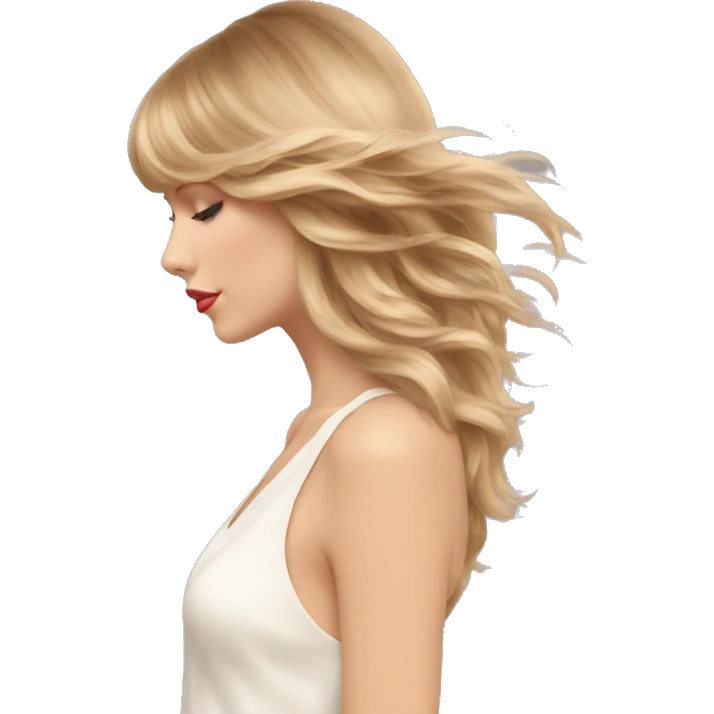 taylor-swift-side-profile-longer-hair-flying-as-she-whips-her-head-to-the-side-eyes-closed emoji