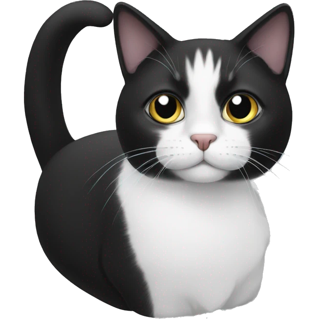 black and white cat emoji