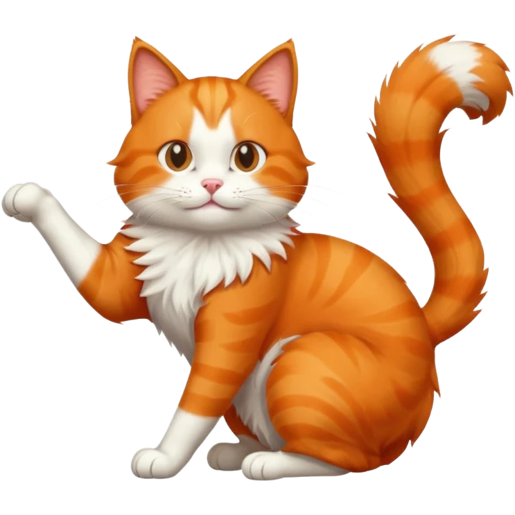 stretching cat  emoji