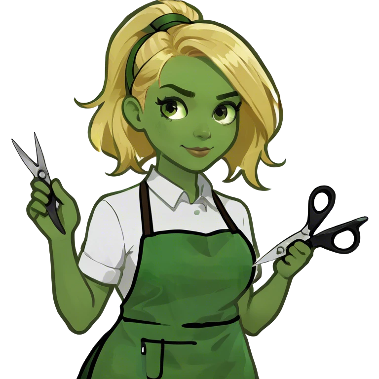 Cute hairstylists blonde emoji