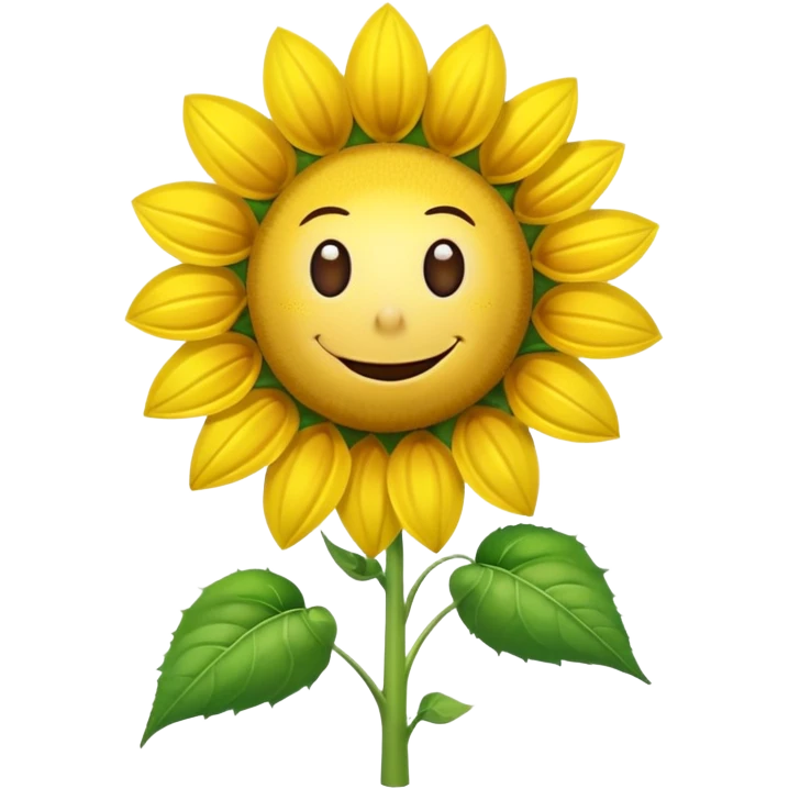 An exact  picture of the sunflower from Plants vs. Zombies emoji