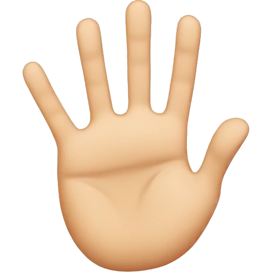 hand showing number 3 emoji