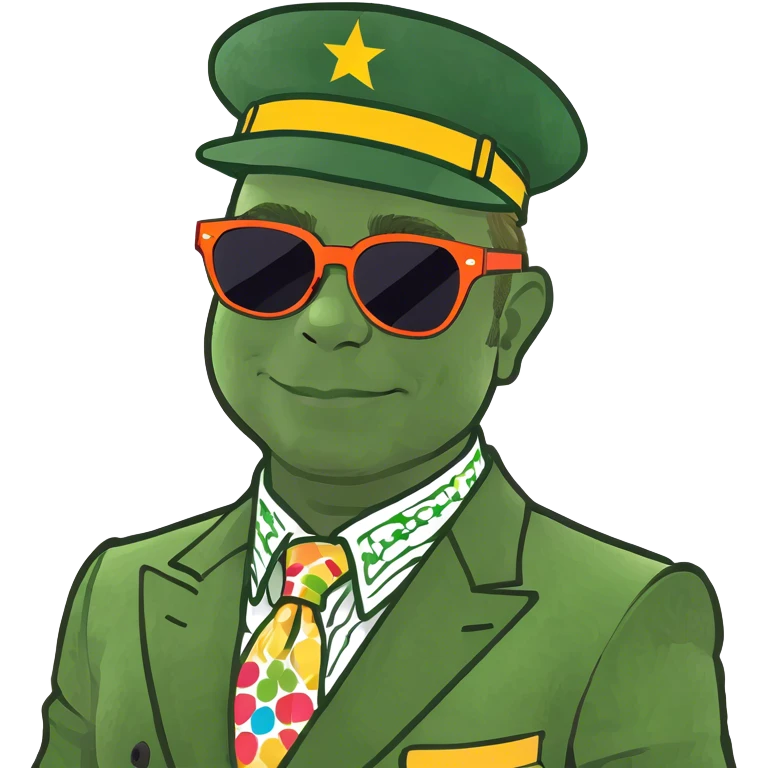 Elton John wearing sunglasses and hat emoji