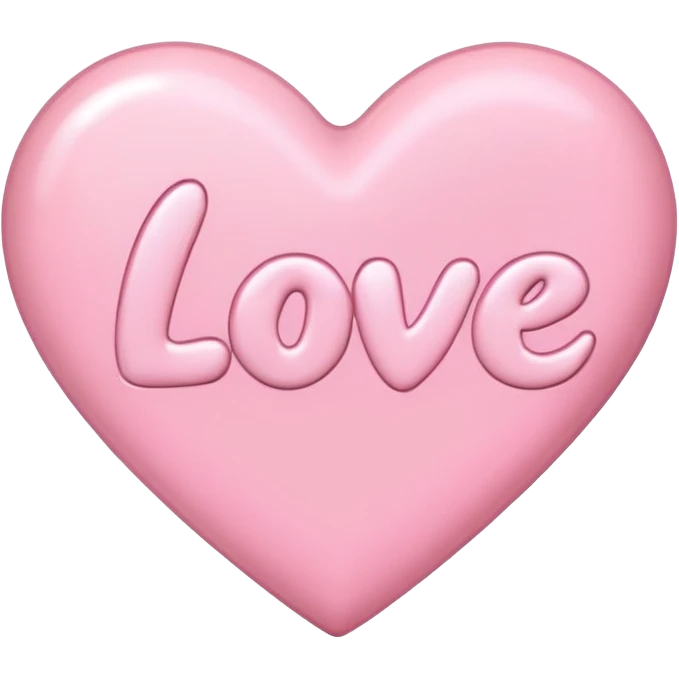 Pastel pink sing say "love" emoji