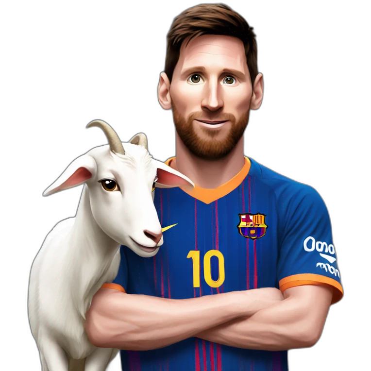 messi with a goat emoji