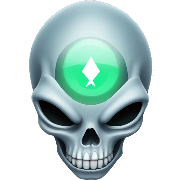 alien skull with rr logo emoji