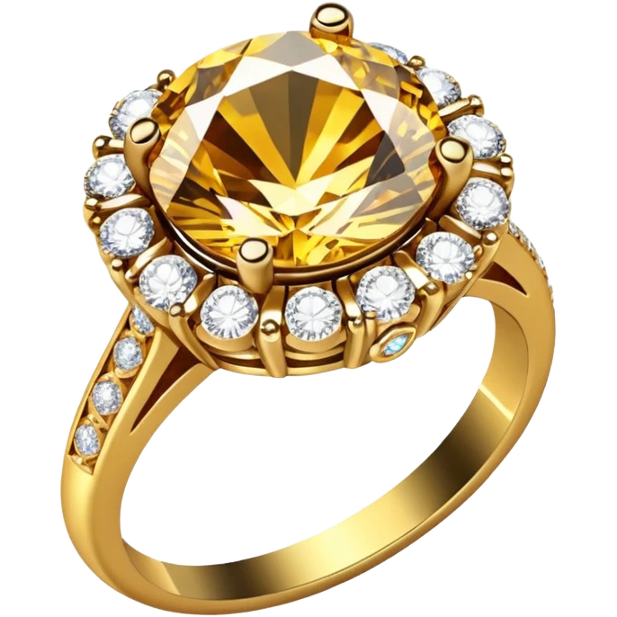 Big Gold diamond ring  emoji