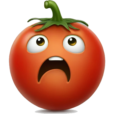 Shocked tomaten emoji