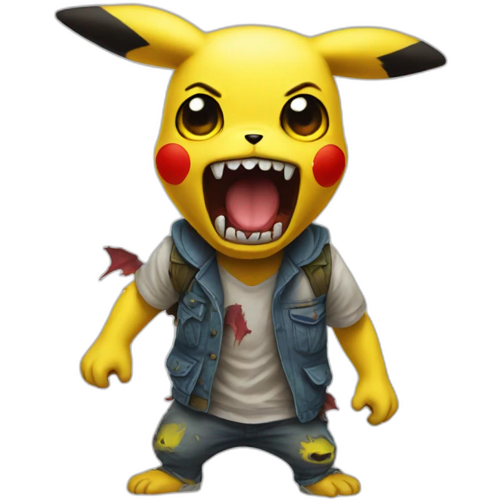 pikachu zombie emoji