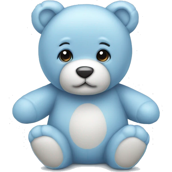 Pastel blue teddy emoji