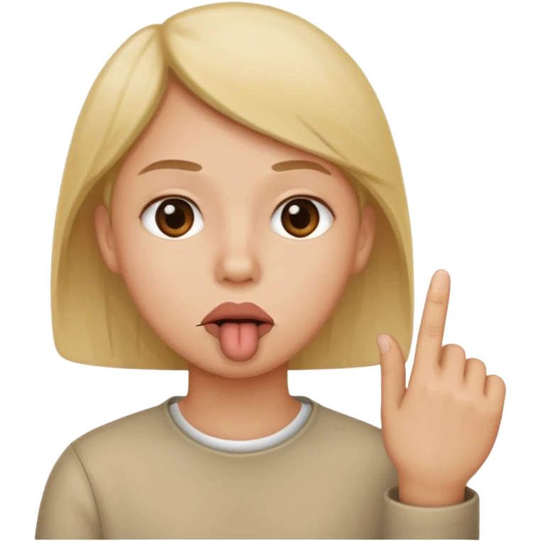 Boca con un dedo emoji