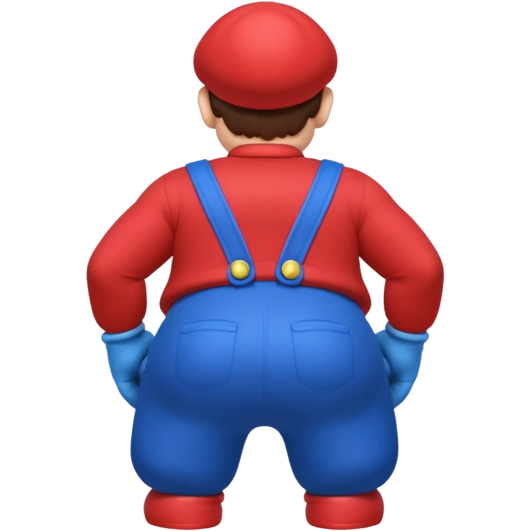 back view of super mario with huge massive buttcheeks  emoji