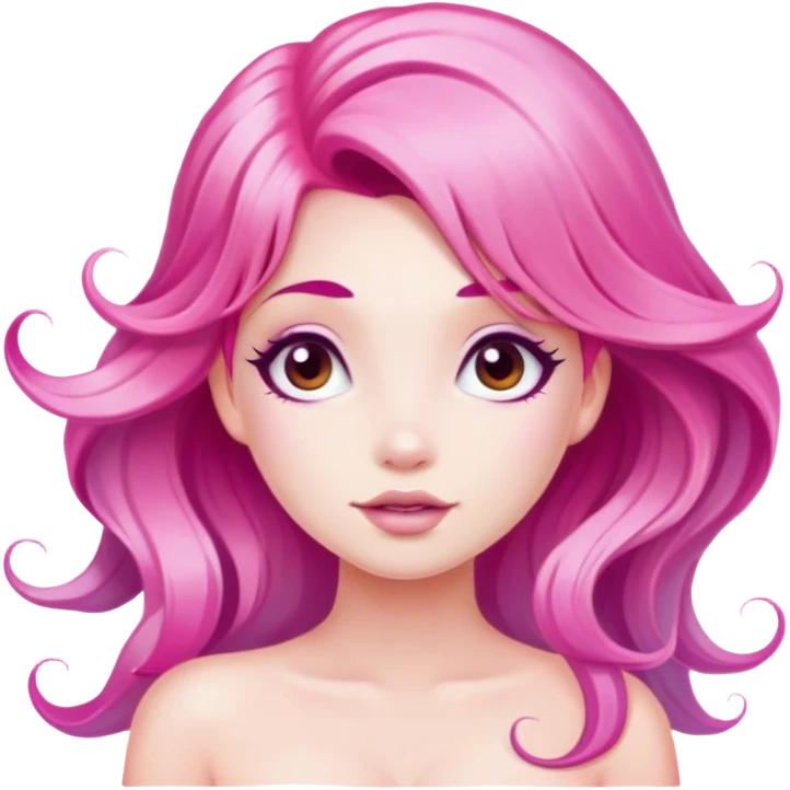 Mermaid with pink hair  emoji
