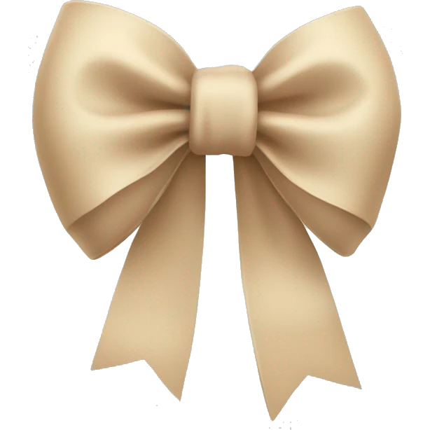 Beige bow emoji