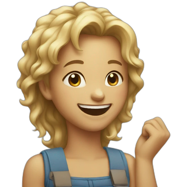 Girl laughing so so so hard emoji