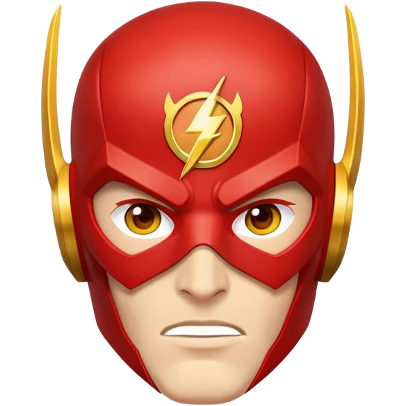 classic Flash superhero face with mask emoji