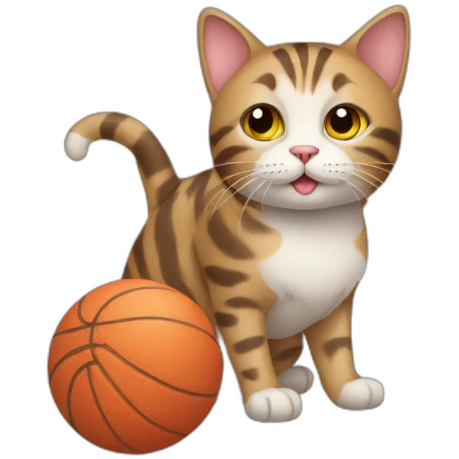 cat with ball emoji