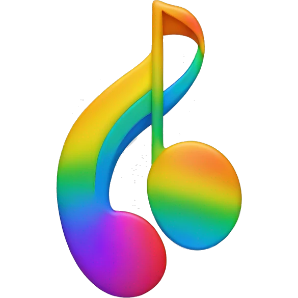 music note rainbow emoji
